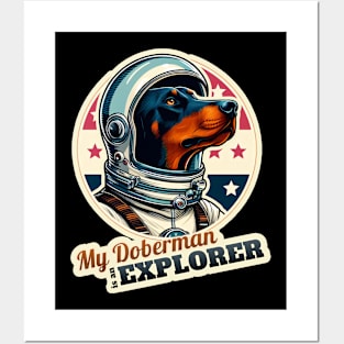 Astronaut Doberman Posters and Art